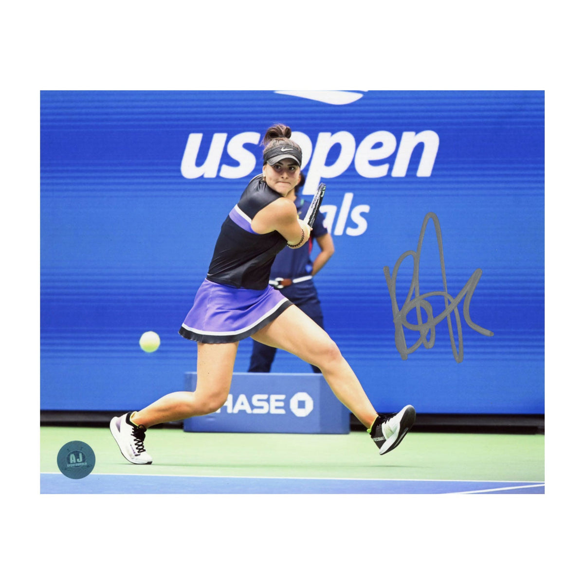 Bianca Andreescu Autographed US Open Finals Tennis 8x10 Photo product image 1, provided for visual reference and product