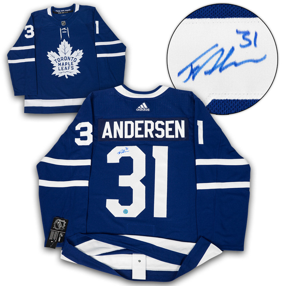 Frederik Andersen Autographed Toronto Maple Leafs adidas Jersey product image 1, provided for visual reference and product