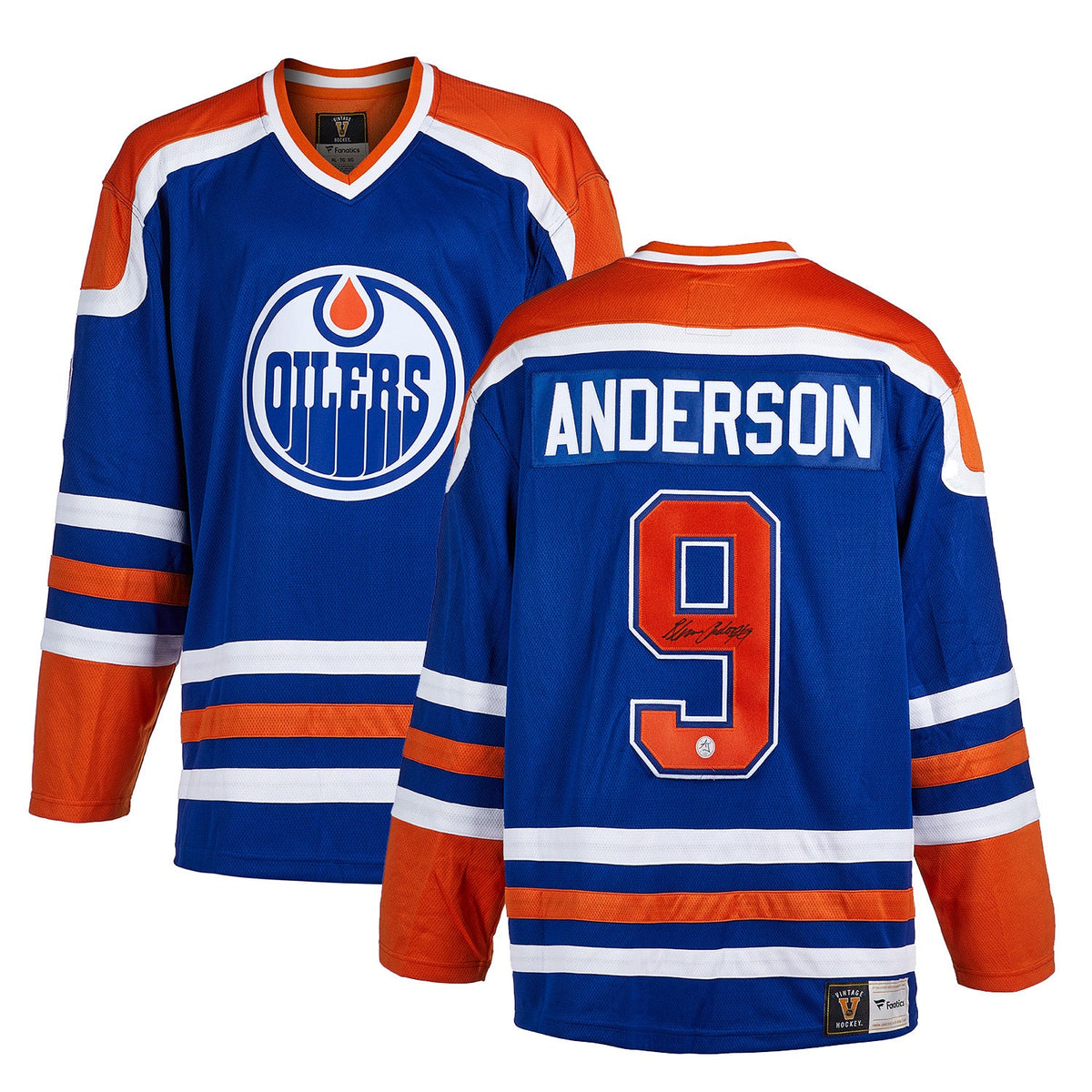 Glenn Anderson Signed Edmonton Oilers Fanatics Throwback Jersey product image 3, provided for visual reference and product