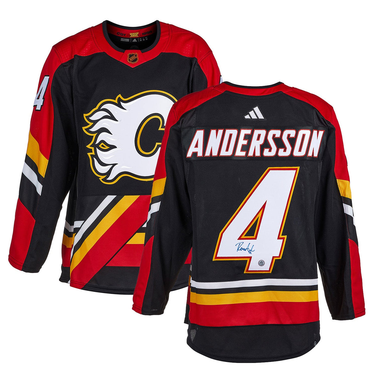Rasmus Andersson Signed Calgary Flames Reverse Retro 2.0 adidas Jersey product image 3, provided for visual reference and