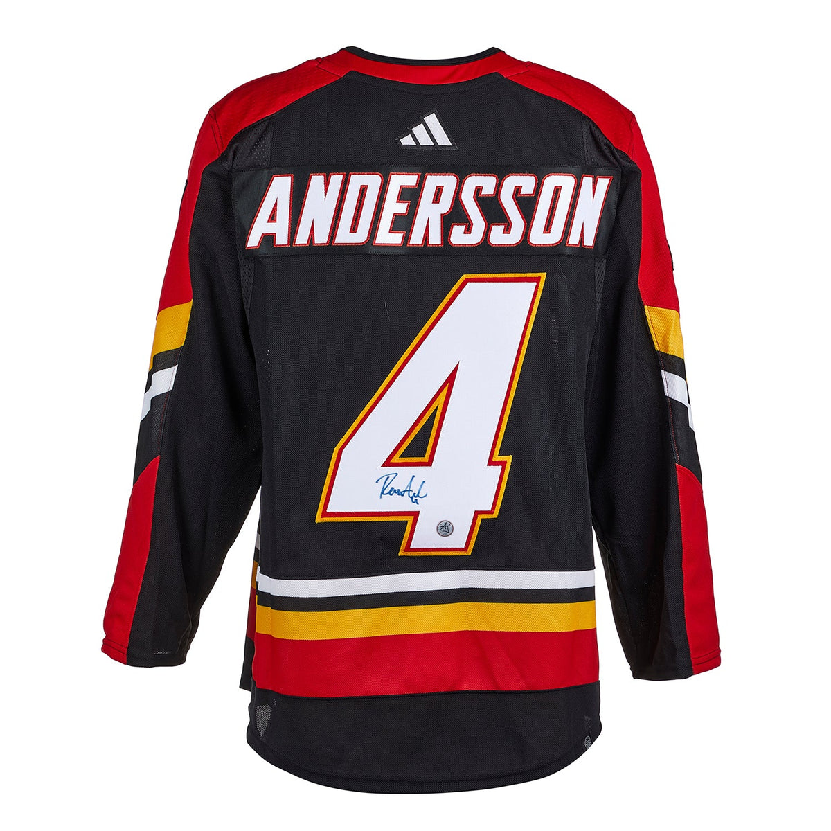 Rasmus Andersson Signed Calgary Flames Reverse Retro 2.0 adidas Jersey product image 1, provided for visual reference and