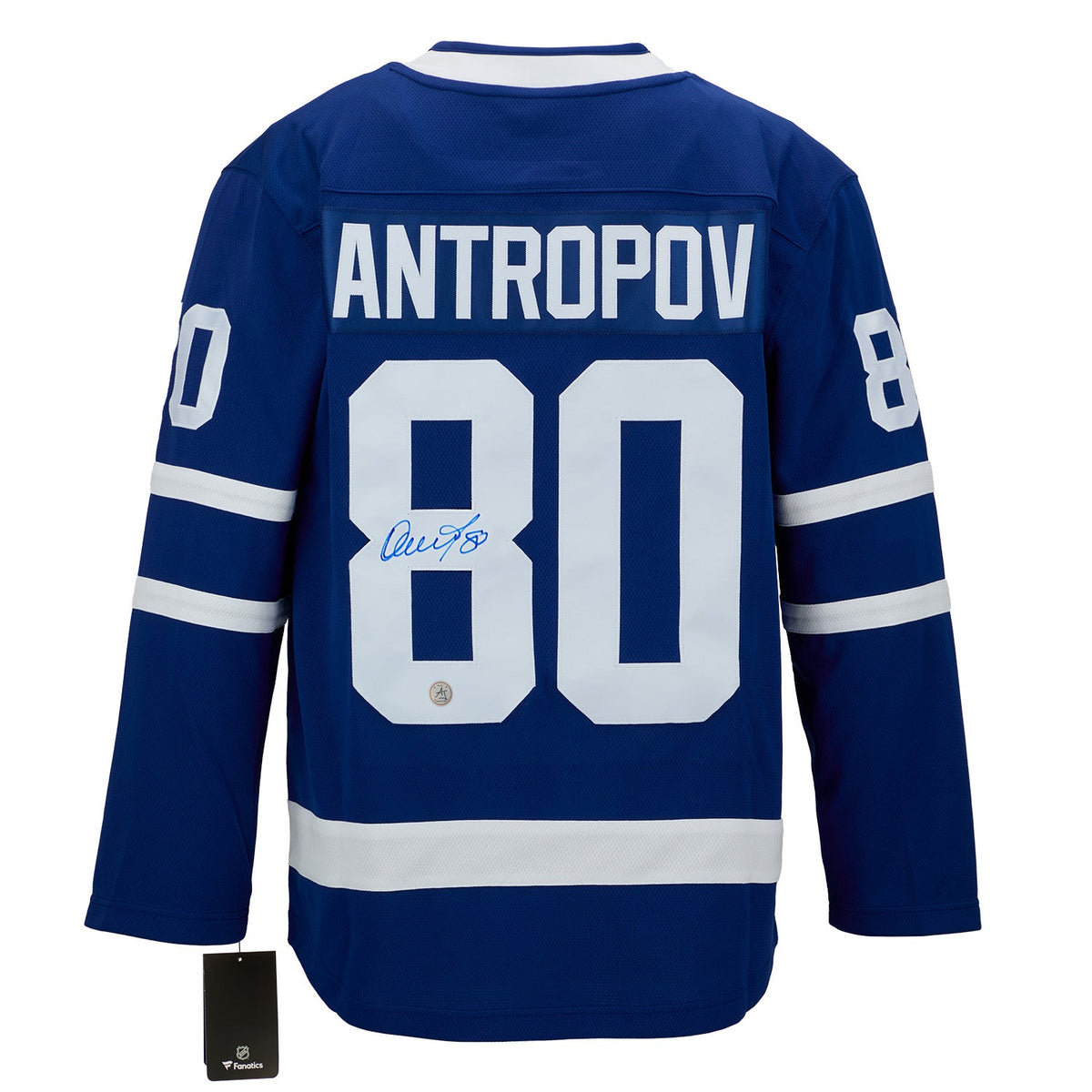 Nik Antropov Autographed Toronto Maple Leafs Fanatics Breakaway Jersey product image 1, provided for visual reference and