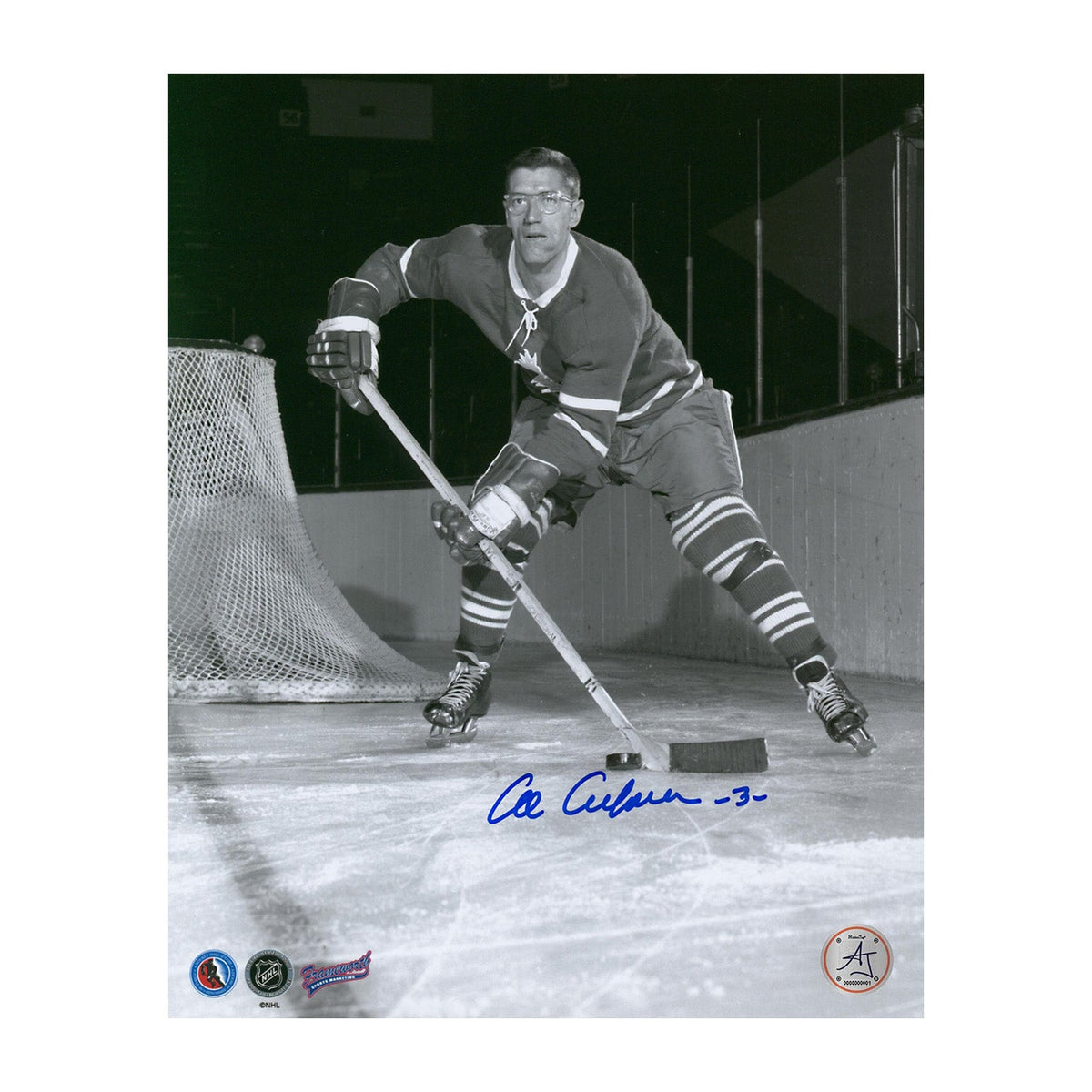 Al Arbour Autographed Toronto Maple Leafs Black and White 8x10 Photo product image 1, provided for visual reference and