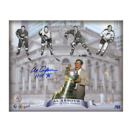 Al Arbour Signed Hockey Hall Of Fame Hall Of Fame Journey 8x10 Photo product image 1, provided for visual reference and