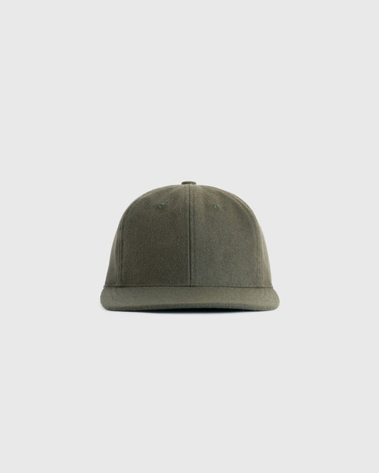 Olive Wool Ballcap product image 1, provided for visual reference and product detail review