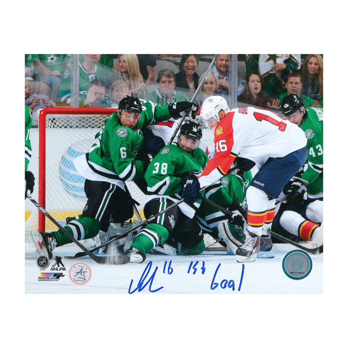 Aleksander Barkov Signed & Inscribed Florida Panthers 1st NHL Goal 8x10 Photo product image 1, provided for visual reference