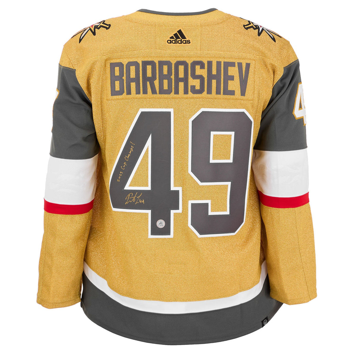 Ivan Barbashev Vegas Golden Knights Signed 2023 Stanley Cup adidas Jersey product image 1, provided for visual reference and