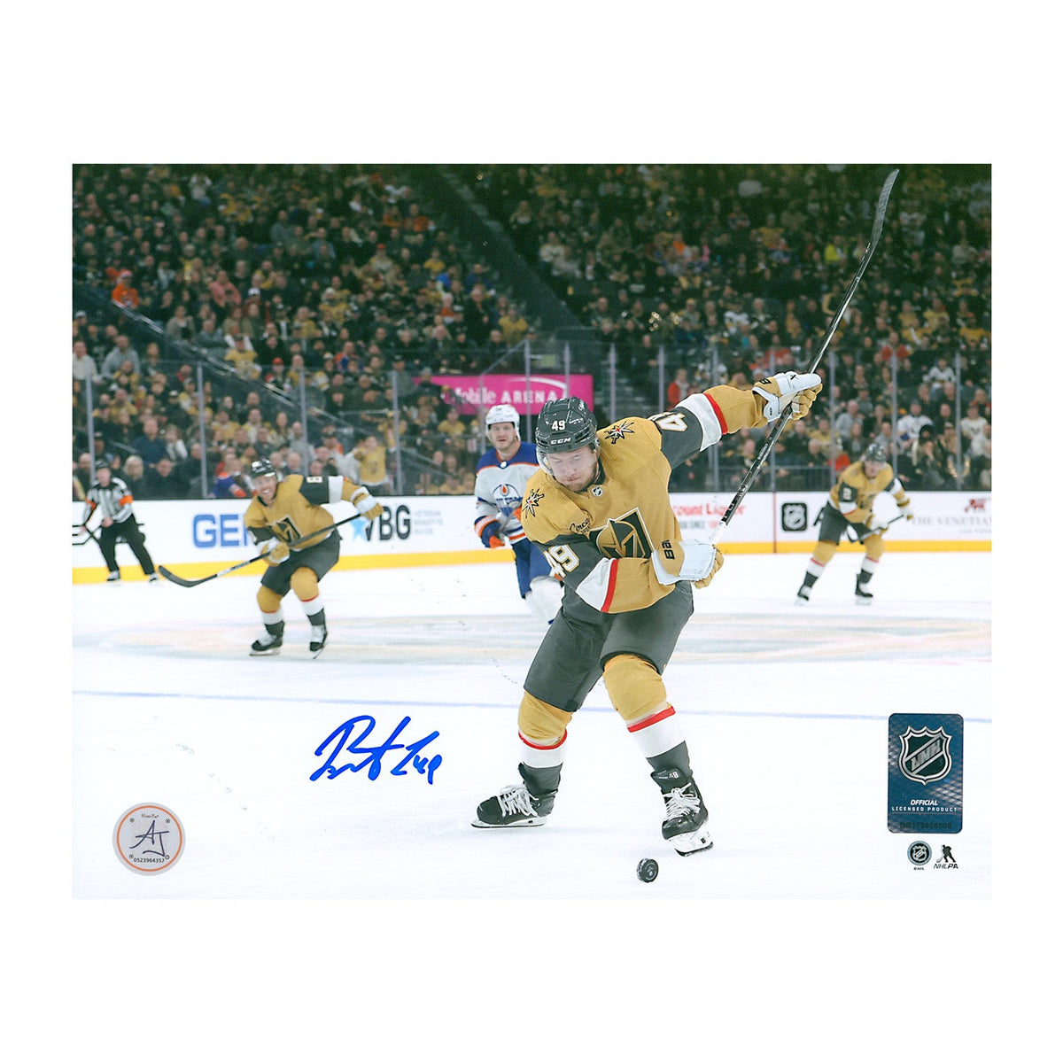 Ivan Barbashev Autographed Vegas Golden Knights Slapshot 8x10 Photo product image 1, provided for visual reference and