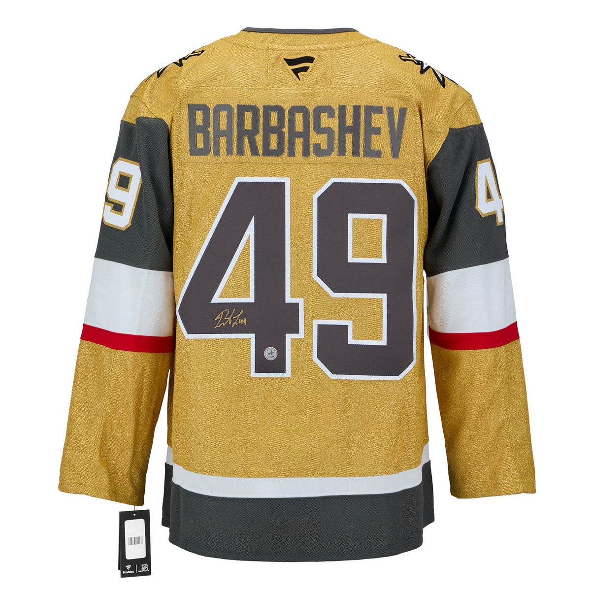 Ivan Barbashev Autographed Vegas Golden Knights Fanatics Premium Jersey product image 1, provided for visual reference and