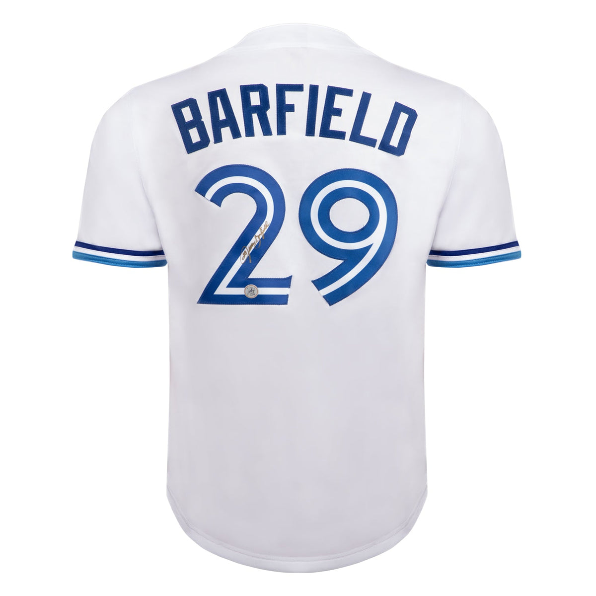 Jesse Barfield Autographed Toronto City Design White Baseball Jersey product image 1, provided for visual reference and