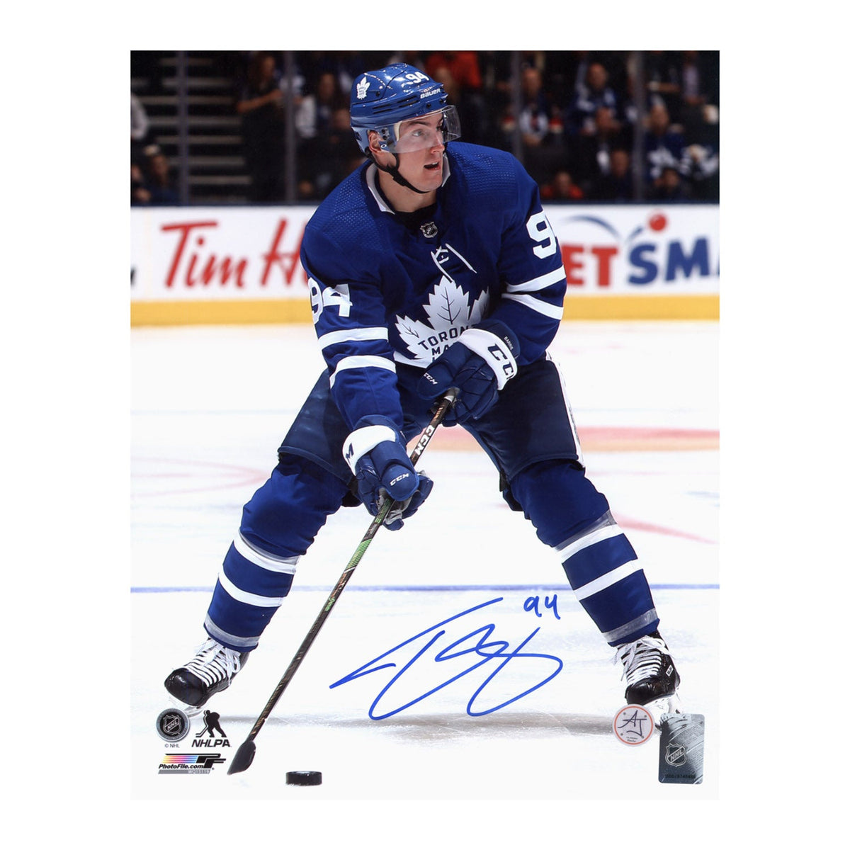 Tyson Barrie Signed Toronto Maple Leafs Stickhandling 11x14 Photo product image 1, provided for visual reference and product