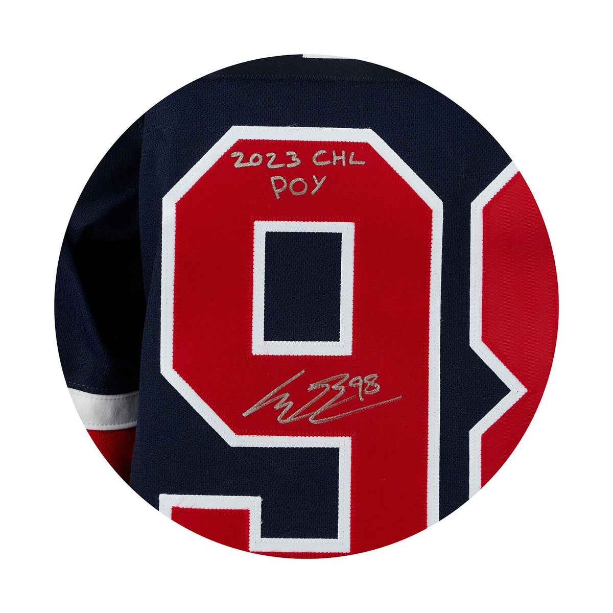 Connor Bedard Regina Pats Signed & Inscribed CHL POY Authentic CCM Jersey #18/98 product image 3, provided for visual