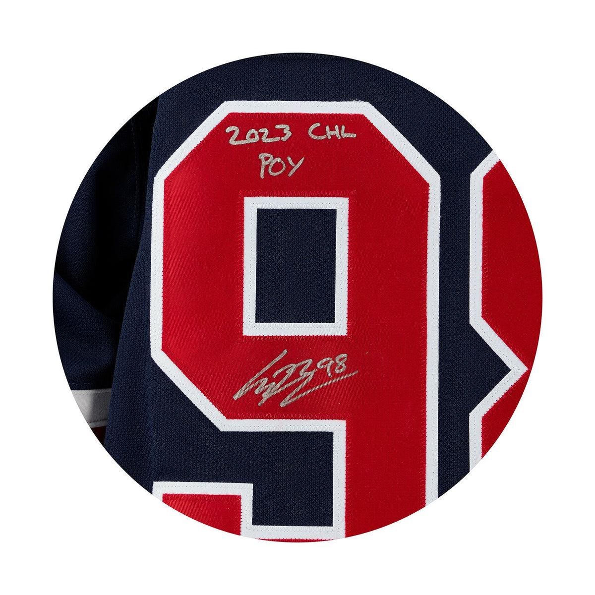 Connor Bedard Regina Pats Signed & Inscribed CHL POY Authentic CCM Jersey #98/98 product image 3, provided for visual