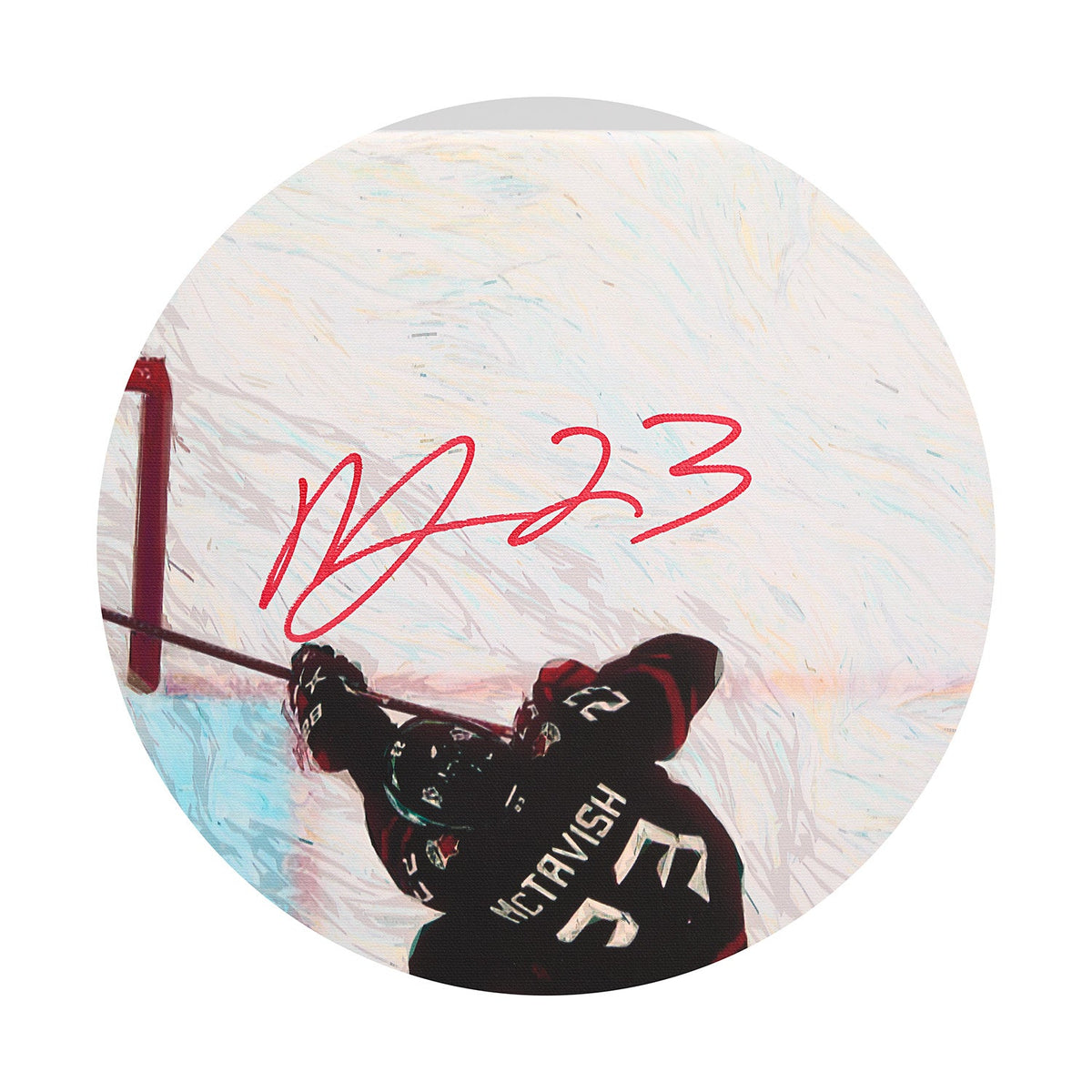 Connor Bedard & Mason Mctavish Dual Signed Team Canada 26x32 Art Canvas #18/22 product image 3, provided for visual