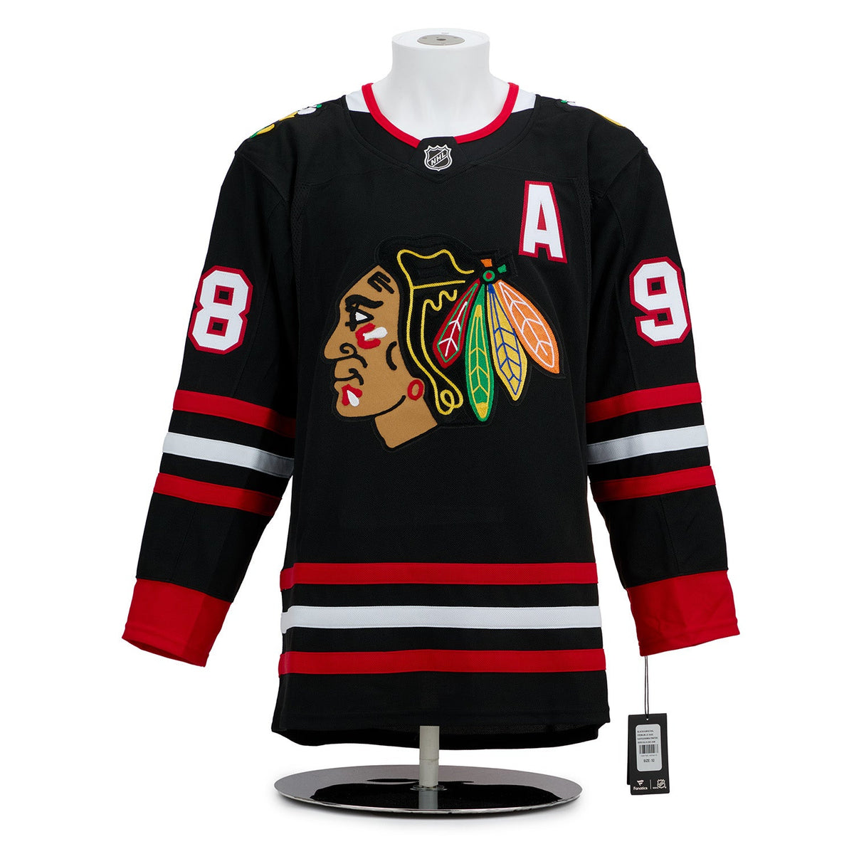 Connor Bedard Autographed Chicago Blackhawks Alt Black Fanatics Premium Jersey product image 2, provided for visual