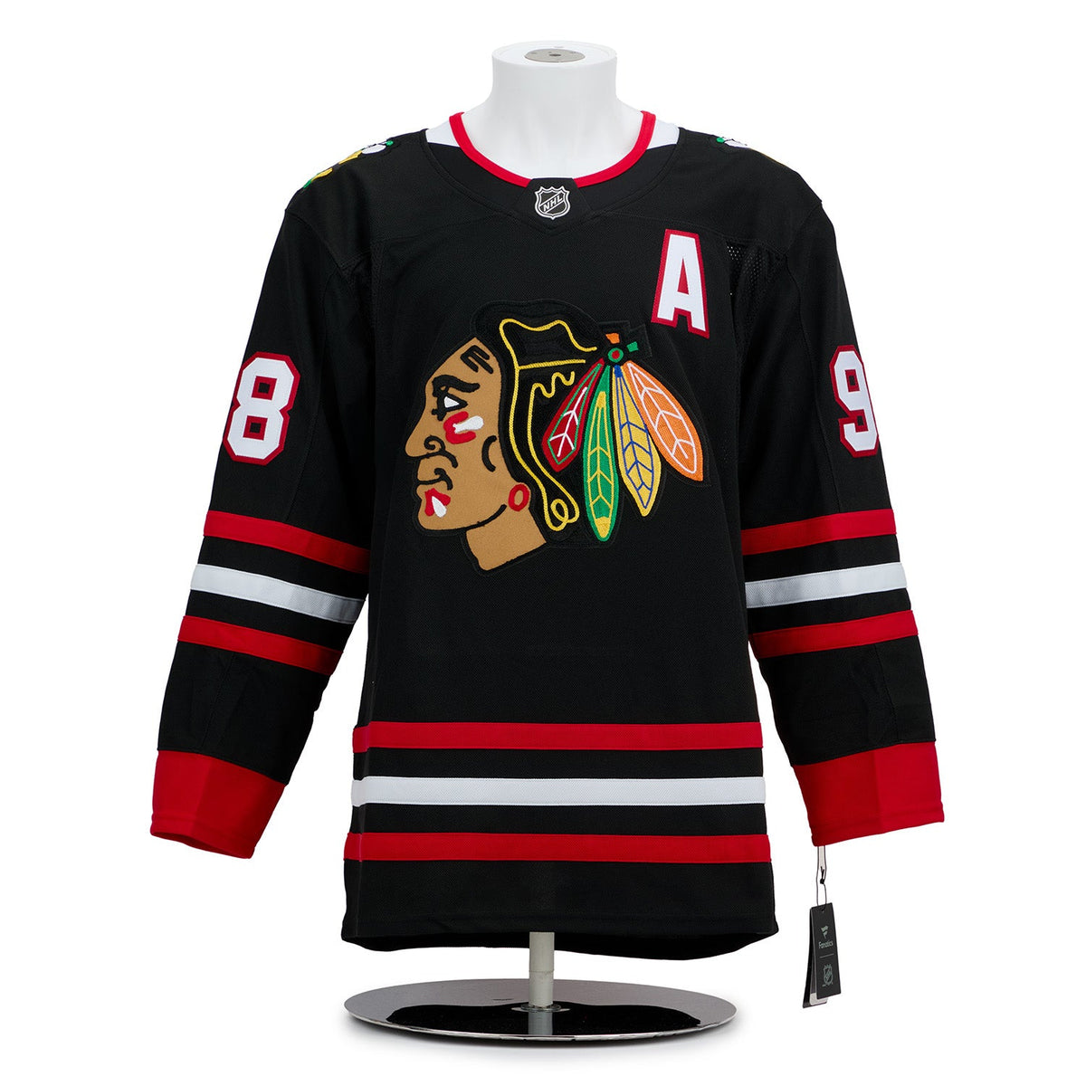 Connor Bedard Autographed Chicago Blackhawks Alt Black Fanatics Premium Jersey product image 2, provided for visual