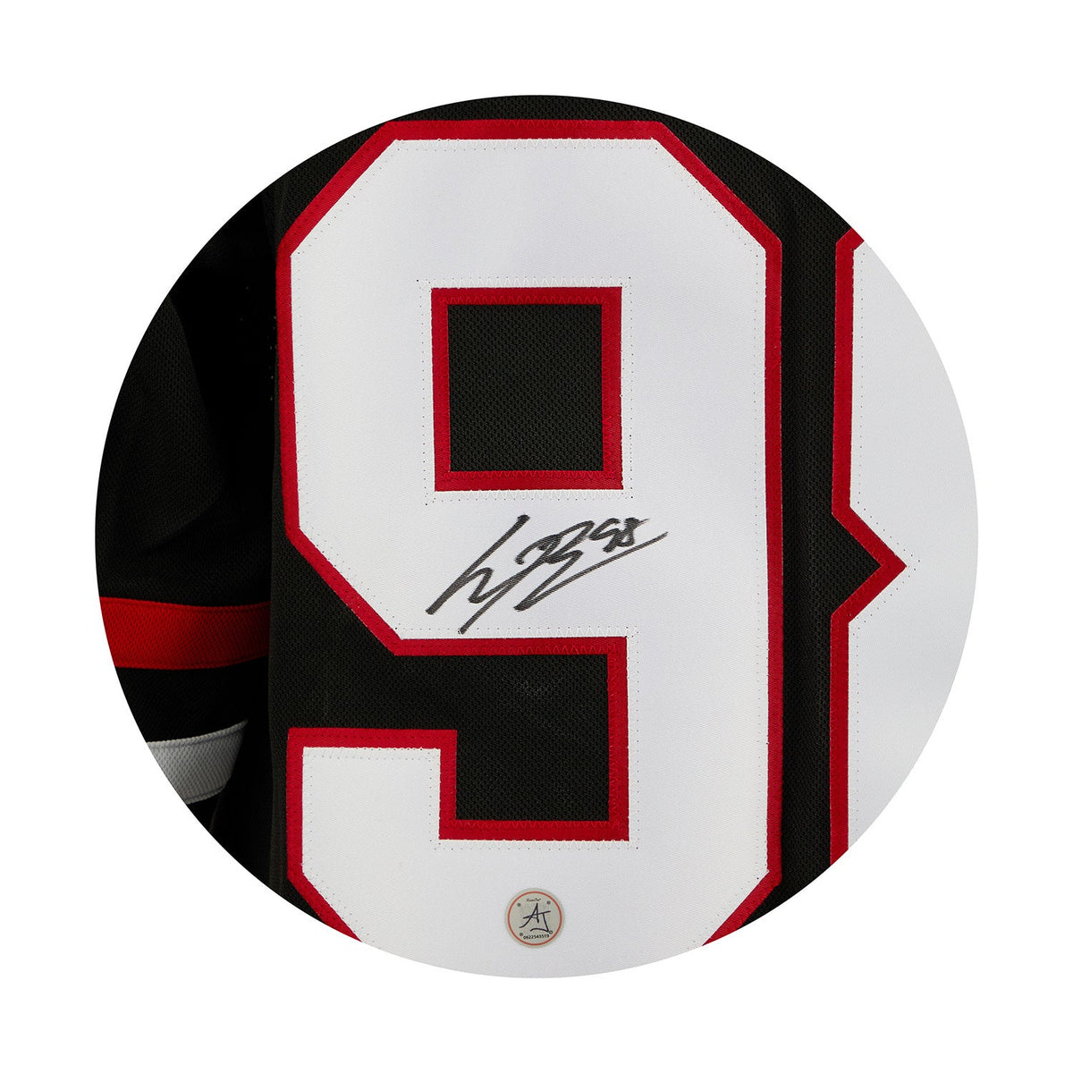 Connor Bedard Autographed Chicago Blackhawks Alt Black Fanatics Premium Jersey product image 3, provided for visual
