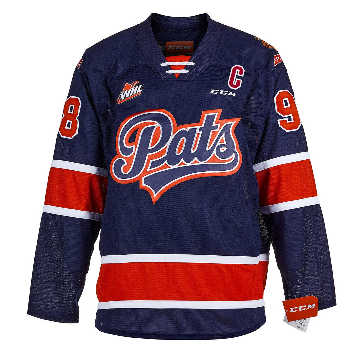 Connor Bedard Autographed Regina Pats Blue CCM Jersey product image 2, provided for visual reference and product detail