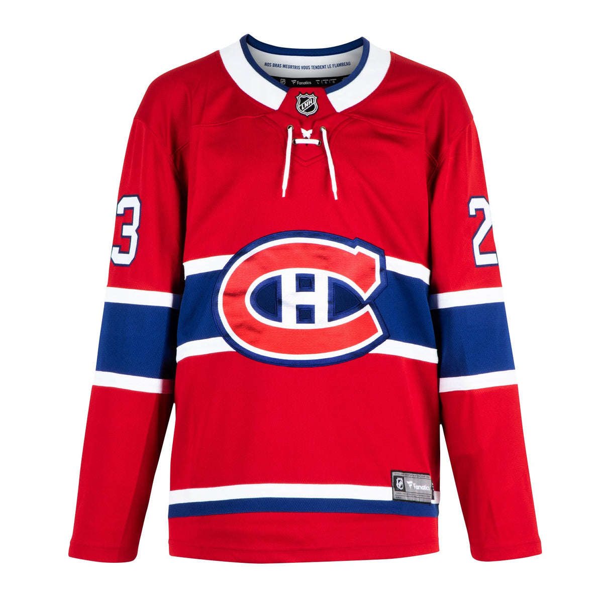 Brian Bellows Signed Montreal Canadiens Red Fanatics Breakaway Jersey product image 2, provided for visual reference and