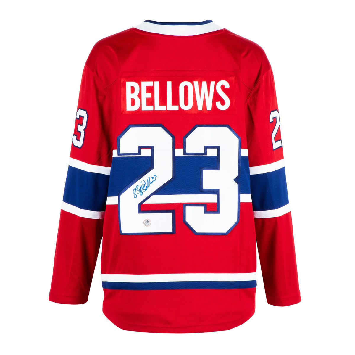 Brian Bellows Signed Montreal Canadiens Red Fanatics Breakaway Jersey product image 1, provided for visual reference and
