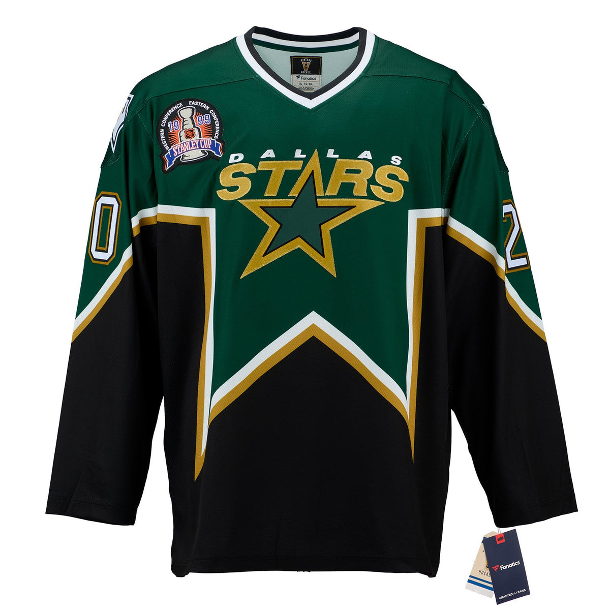 Ed Belfour Dallas Stars Signed & Inscribed 1999 Stanley Cup Fanatics Jersey product image 2, provided for visual reference