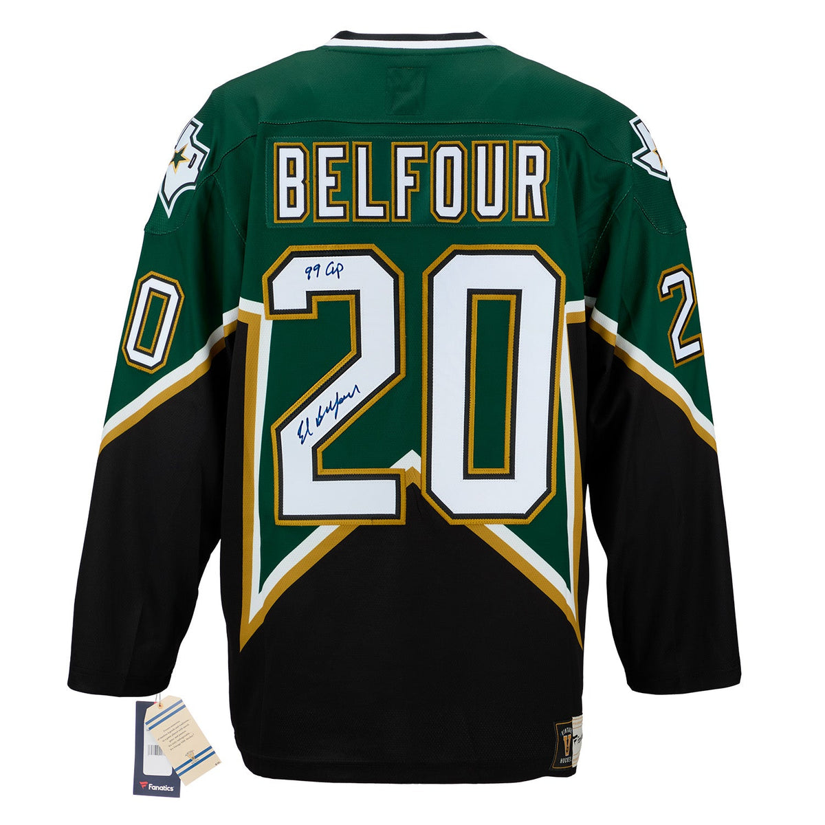 Ed Belfour Dallas Stars Signed & Inscribed 1999 Stanley Cup Fanatics Jersey product image 1, provided for visual reference