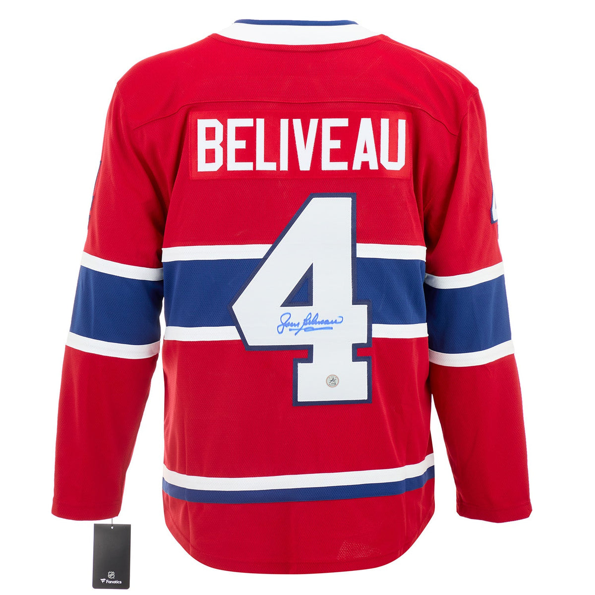 Jean Beliveau Signed Montreal Canadiens Fanatics Breakaway Jersey product image 1, provided for visual reference and product