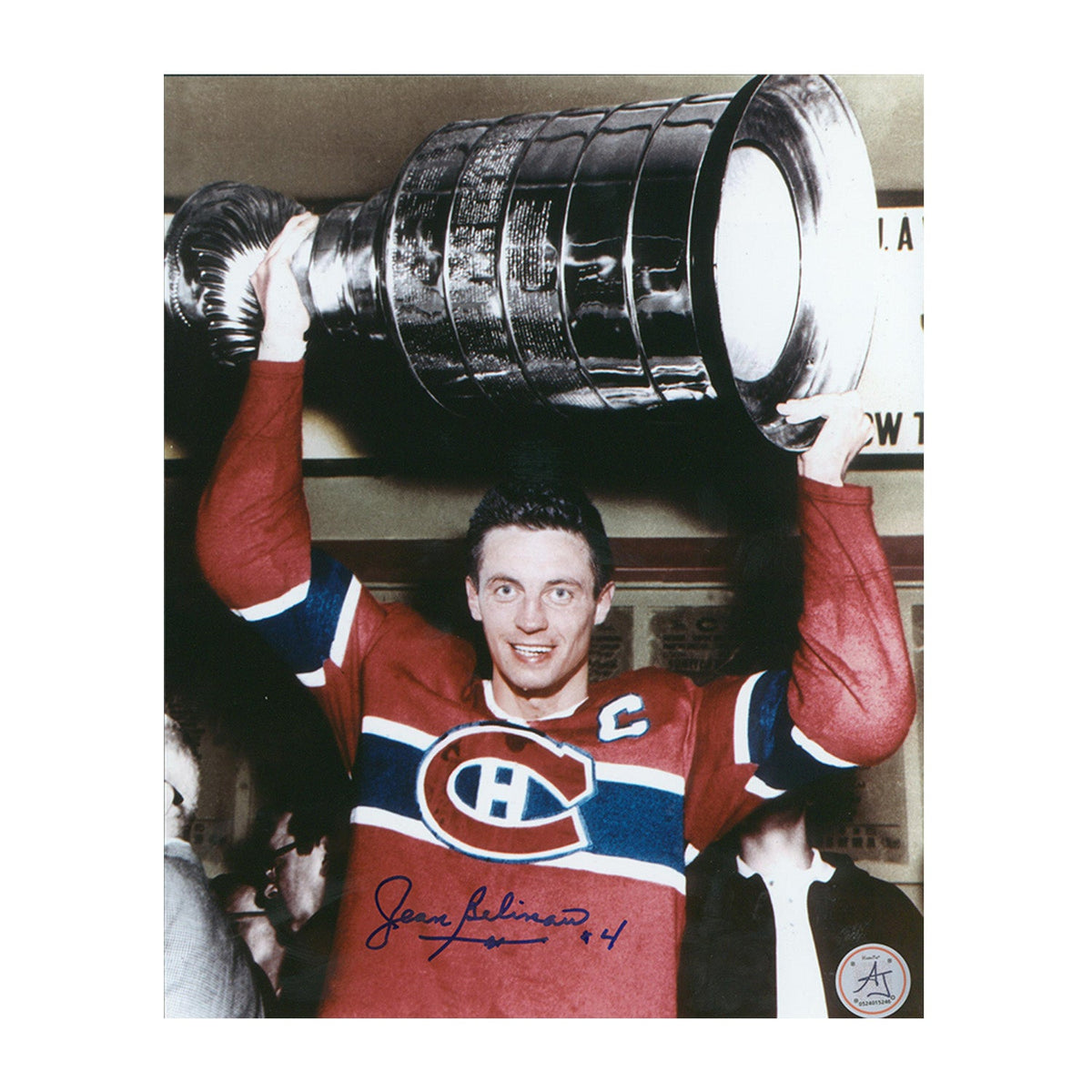 Jean Beliveau Autographed Montreal Canadiens Stanley Cup 8x10 Photo product image 1, provided for visual reference and