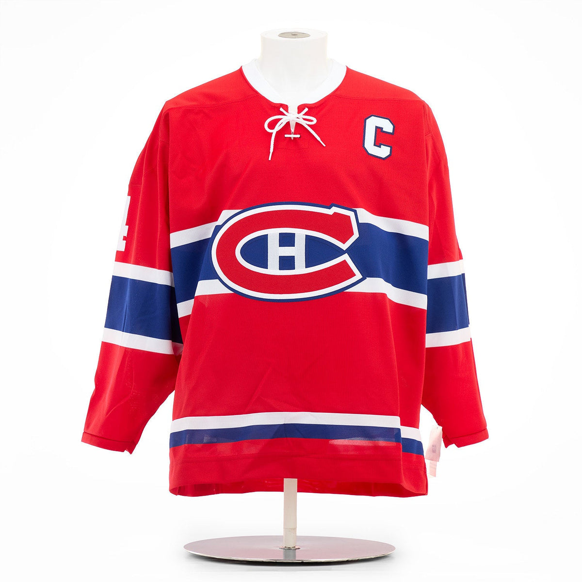 Jean Beliveau Autographed Montreal Canadiens Vintage CCM Jersey product image 2, provided for visual reference and product