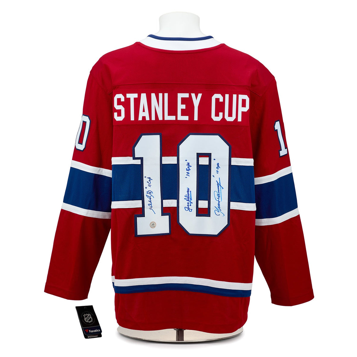 Montreal Canadiens Signed Stanley Cup Legends Fanatics Breakaway Jersey product image 1, provided for visual reference and