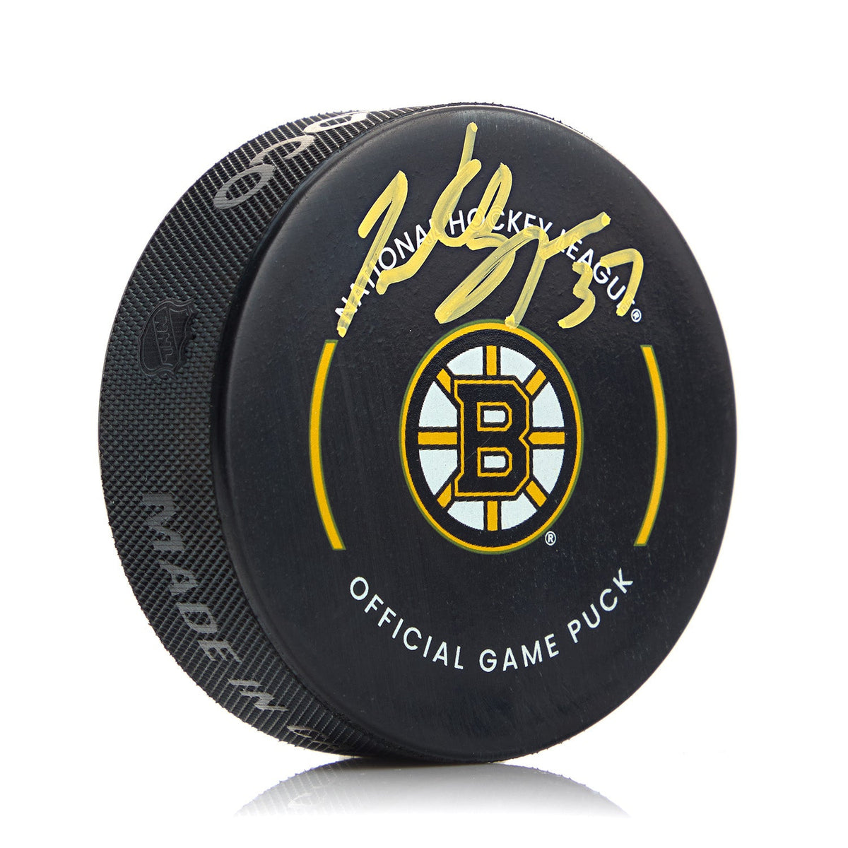Patrice Bergeron Signed Boston Bruins Official Game Puck product image 1, provided for visual reference and product detail