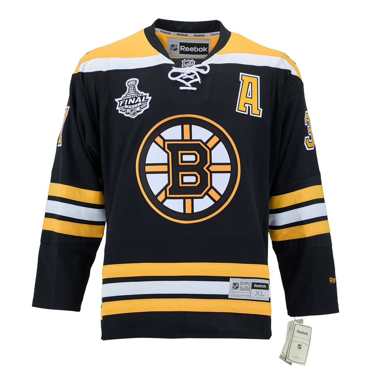Patrice Bergeron Signed & Inscribed Boston Bruins 2011 Stanley Cup Reebok Jersey product image 2, provided for visual