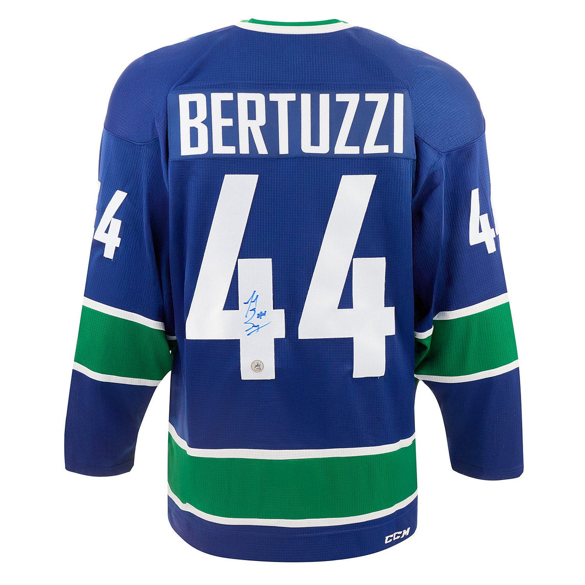 Todd Bertuzzi Signed Vancouver Canucks Replica CCM Mass Jersey product image 1, provided for visual reference and product