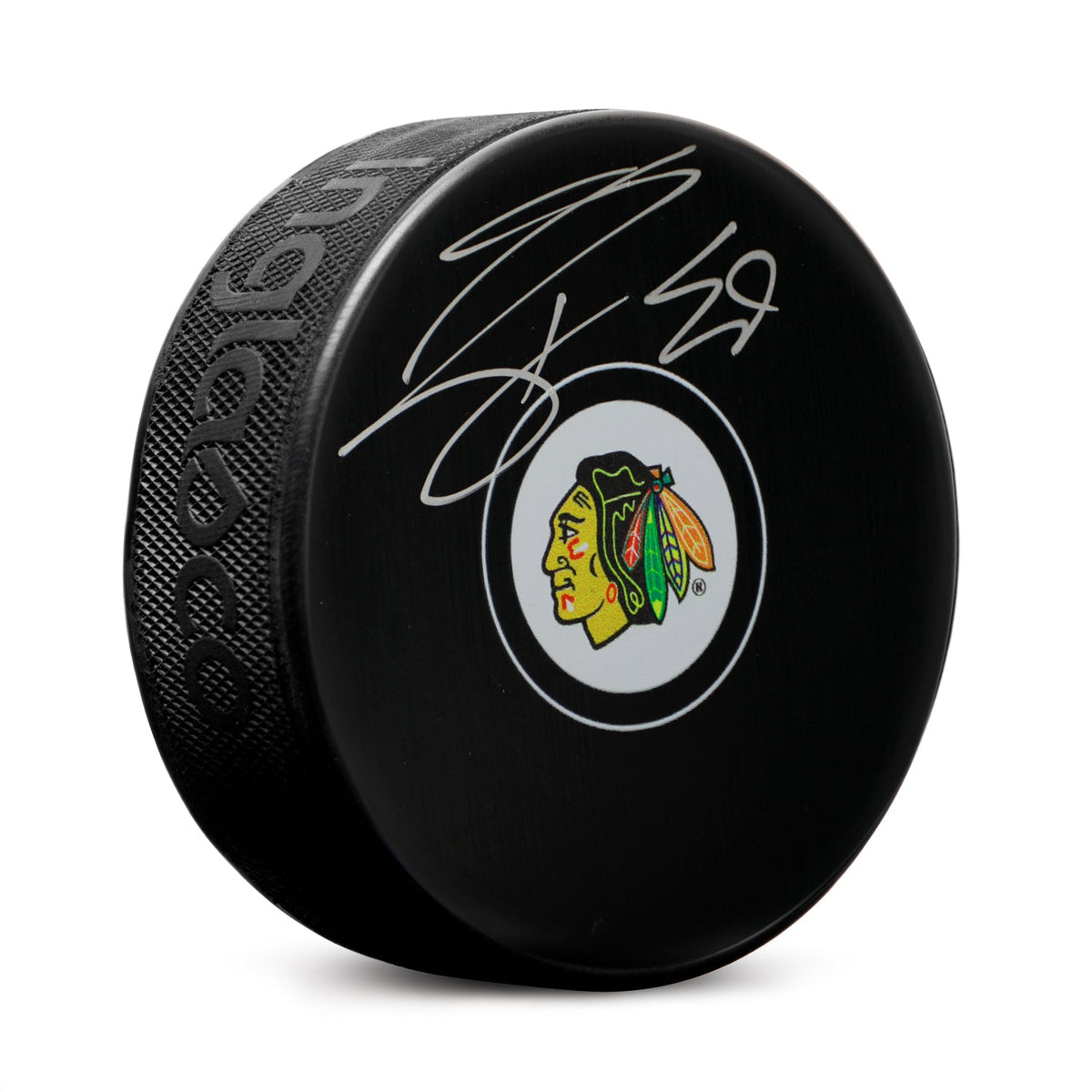 Tyler Bertuzzi Autographed Chicago Blackhawks Hockey Puck product image 1, provided for visual reference and product detail