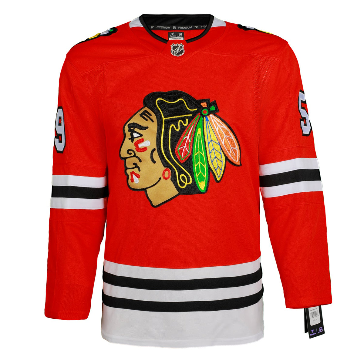Tyler Bertuzzi Autographed Chicago Blackhawks Fanatics Premium Jersey product image 2, provided for visual reference and