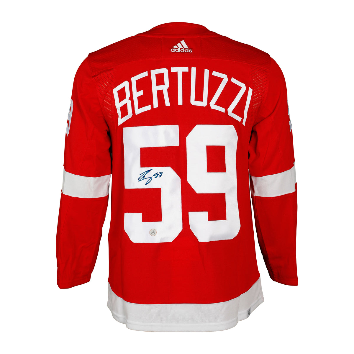 Tyler Bertuzzi Autographed Detroit Red Wings Red adidas Jersey product image 1, provided for visual reference and product