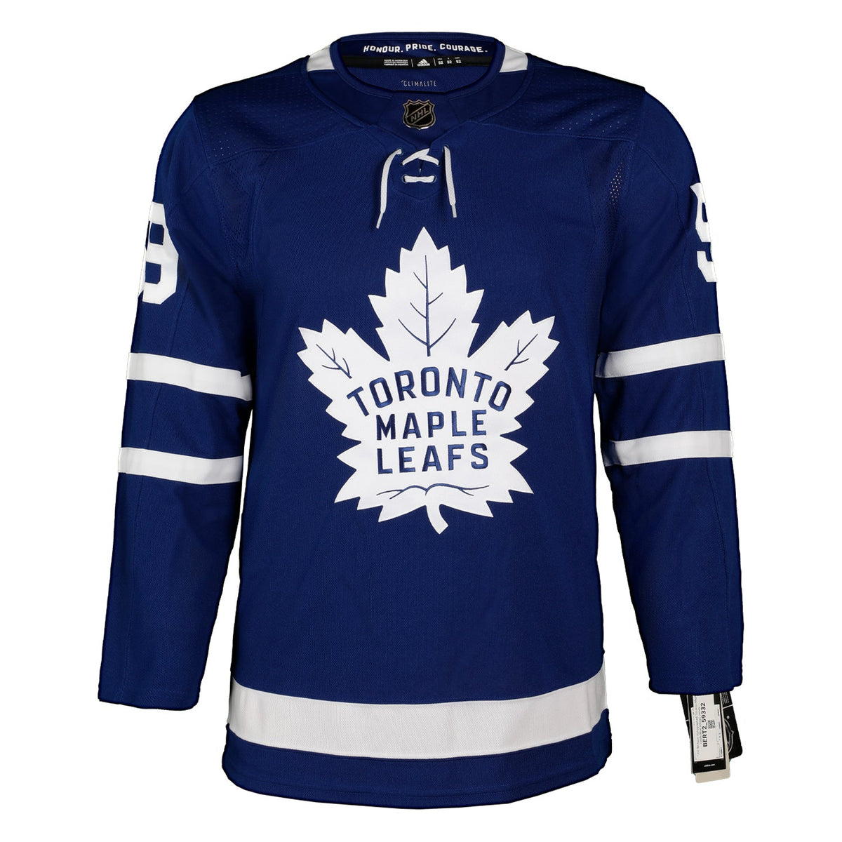Tyler Bertuzzi Autographed Toronto Maple Leafs Blue adidas Jersey product image 2, provided for visual reference and product