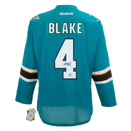 Rob Blake Signed San Jose Sharks Vintage Reebok Jersey product image 1, provided for visual reference and product detail