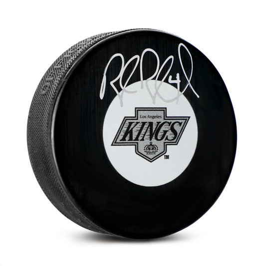 Rob Blake Signed Los Angeles Kings Vintage Logo Puck product image 1, provided for visual reference and product detail review