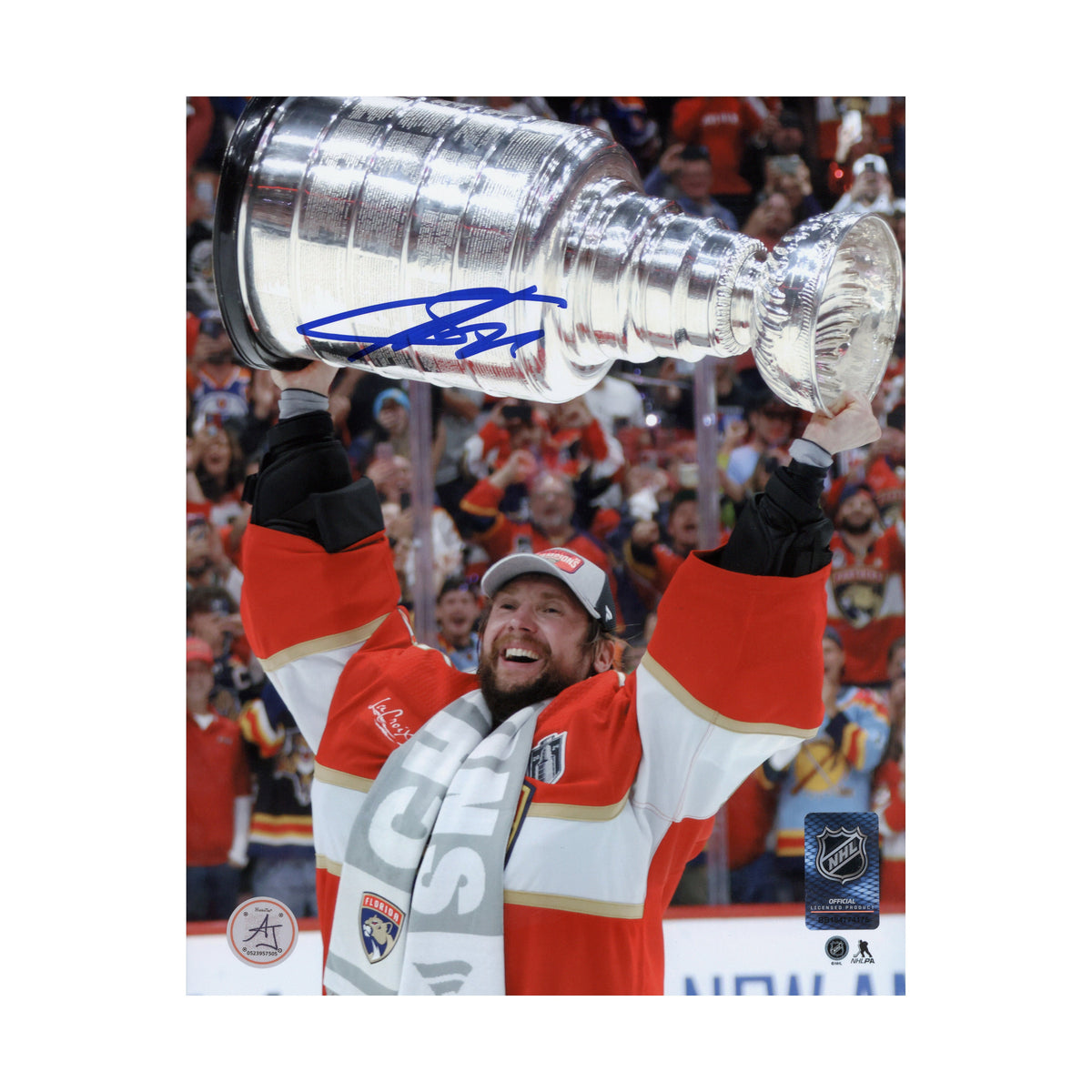 Sergei Bobrovsky Autographed Florida Panthers Stanley Cup 8x10 Photo product image 1, provided for visual reference and
