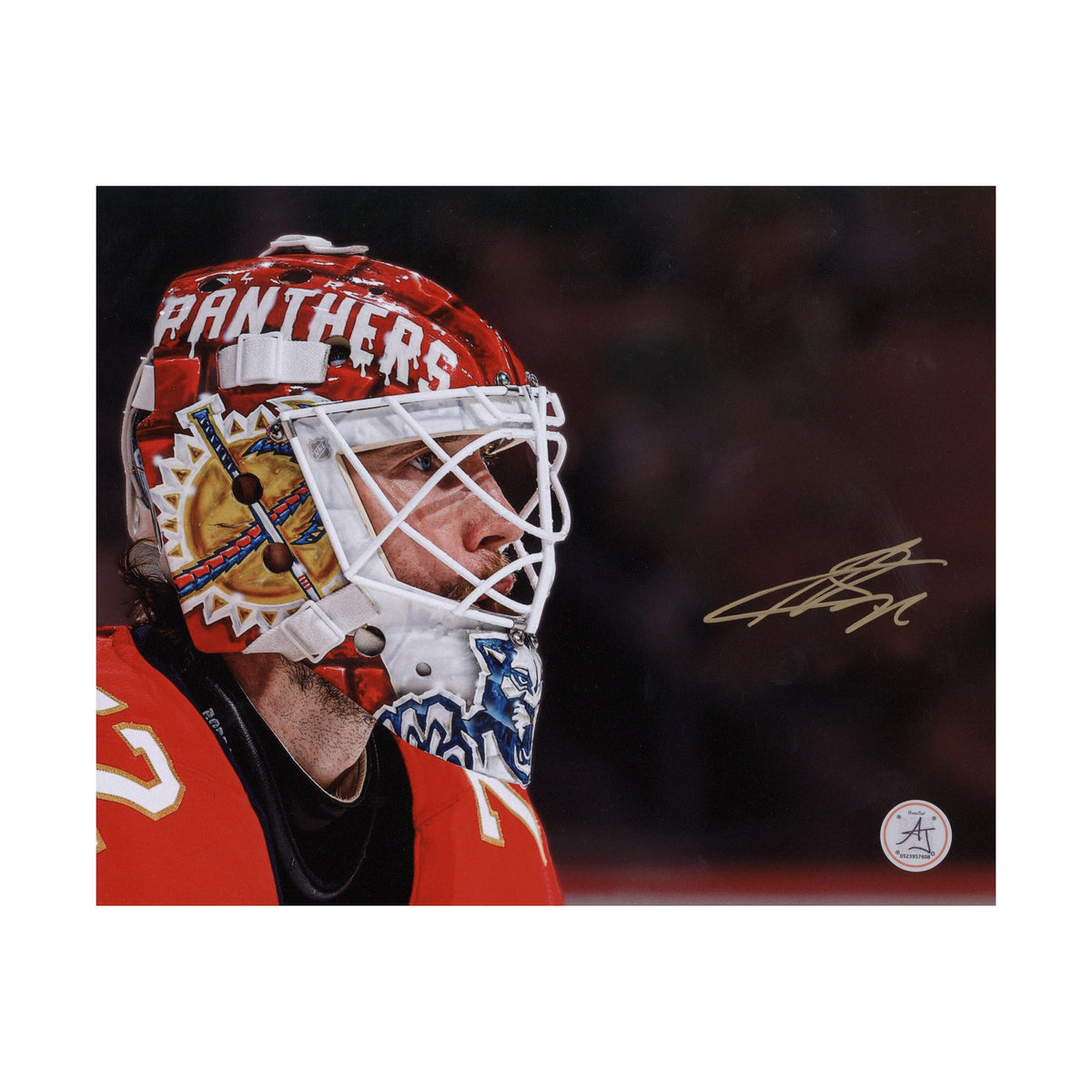 Sergei Bobrovsky Signed Florida Panthers Goalie Mask Profile 8x10 Photo product image 1, provided for visual reference and