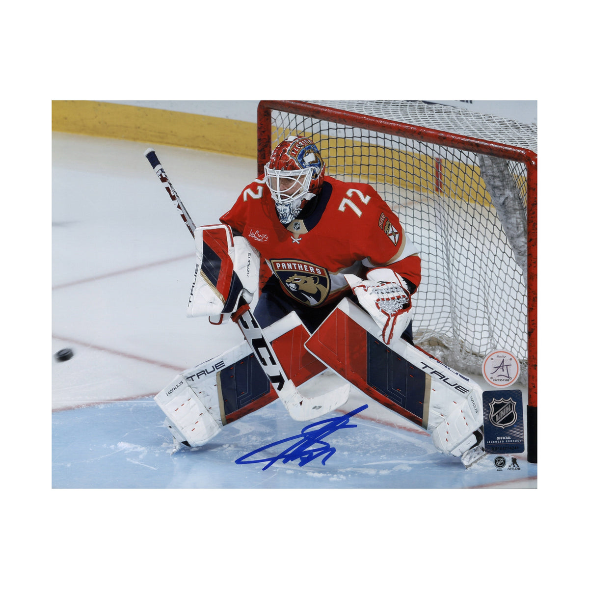 Sergei Bobrovsky Autographed Florida Panthers Goalie 8x10 Photo product image 1, provided for visual reference and product
