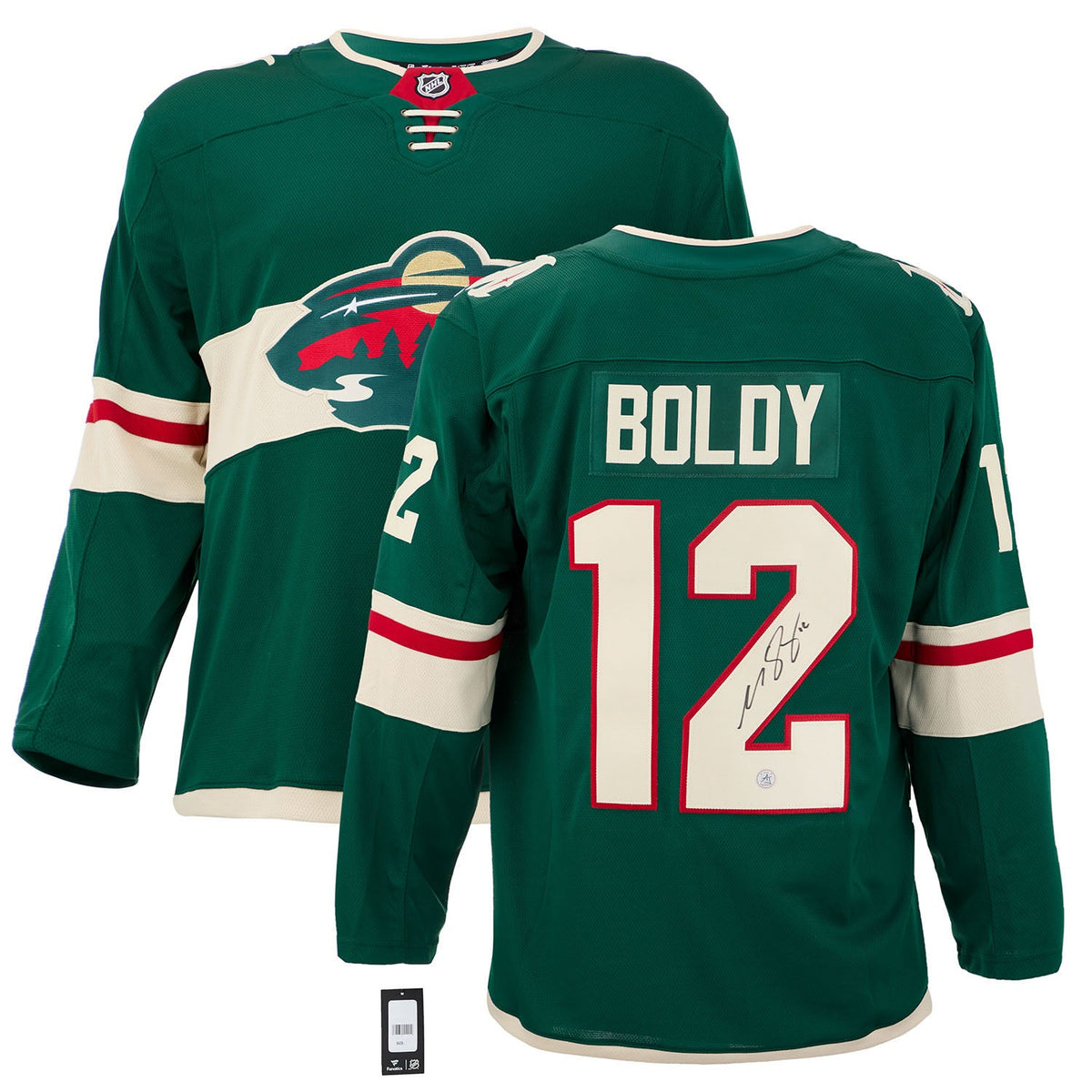 Matt Boldy Signed Minnesota Wild Fanatics Breakaway Jersey product image 3, provided for visual reference and product detail