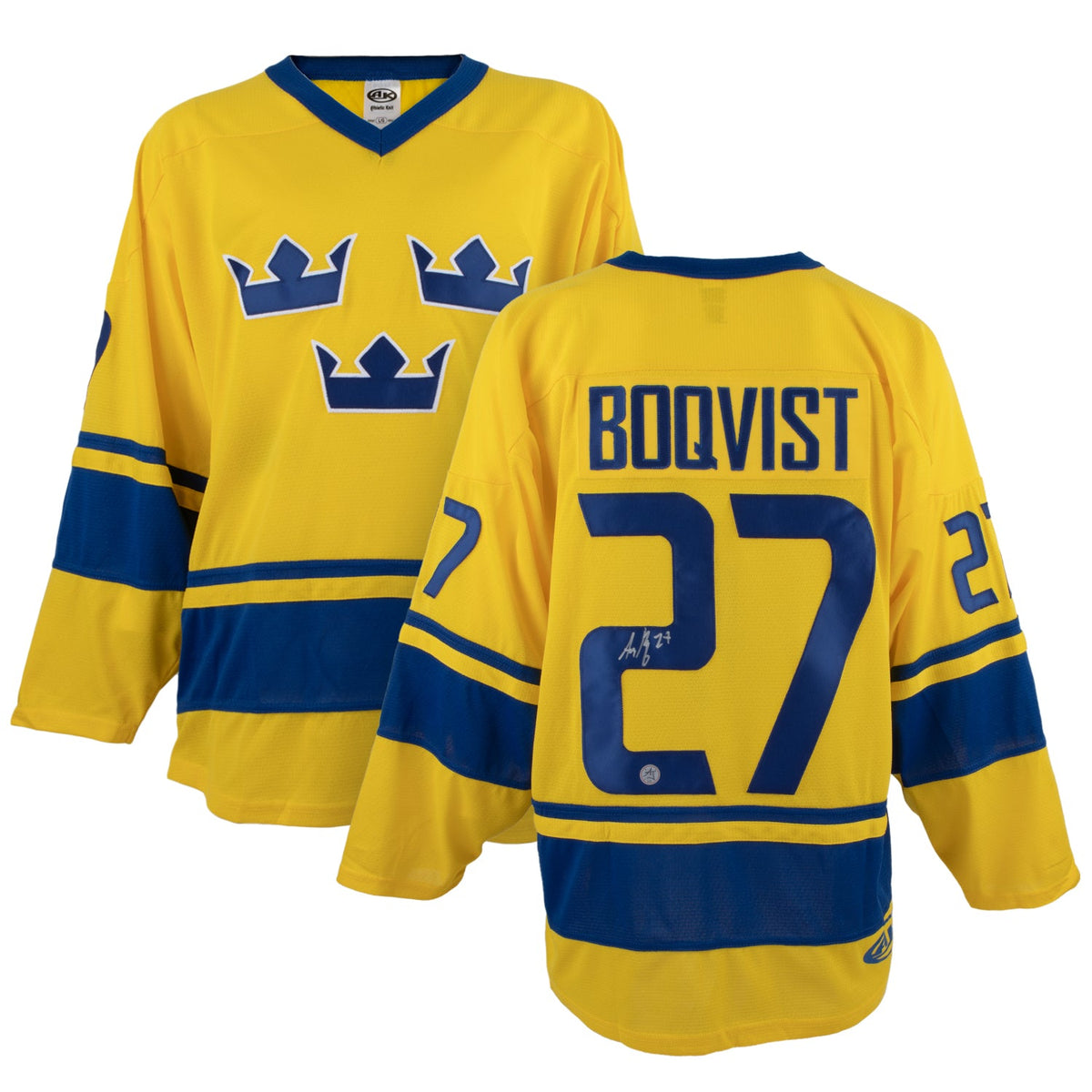 Adam Boqvist Team Sweden Autographed Hockey Jersey product image 3, provided for visual reference and product detail review