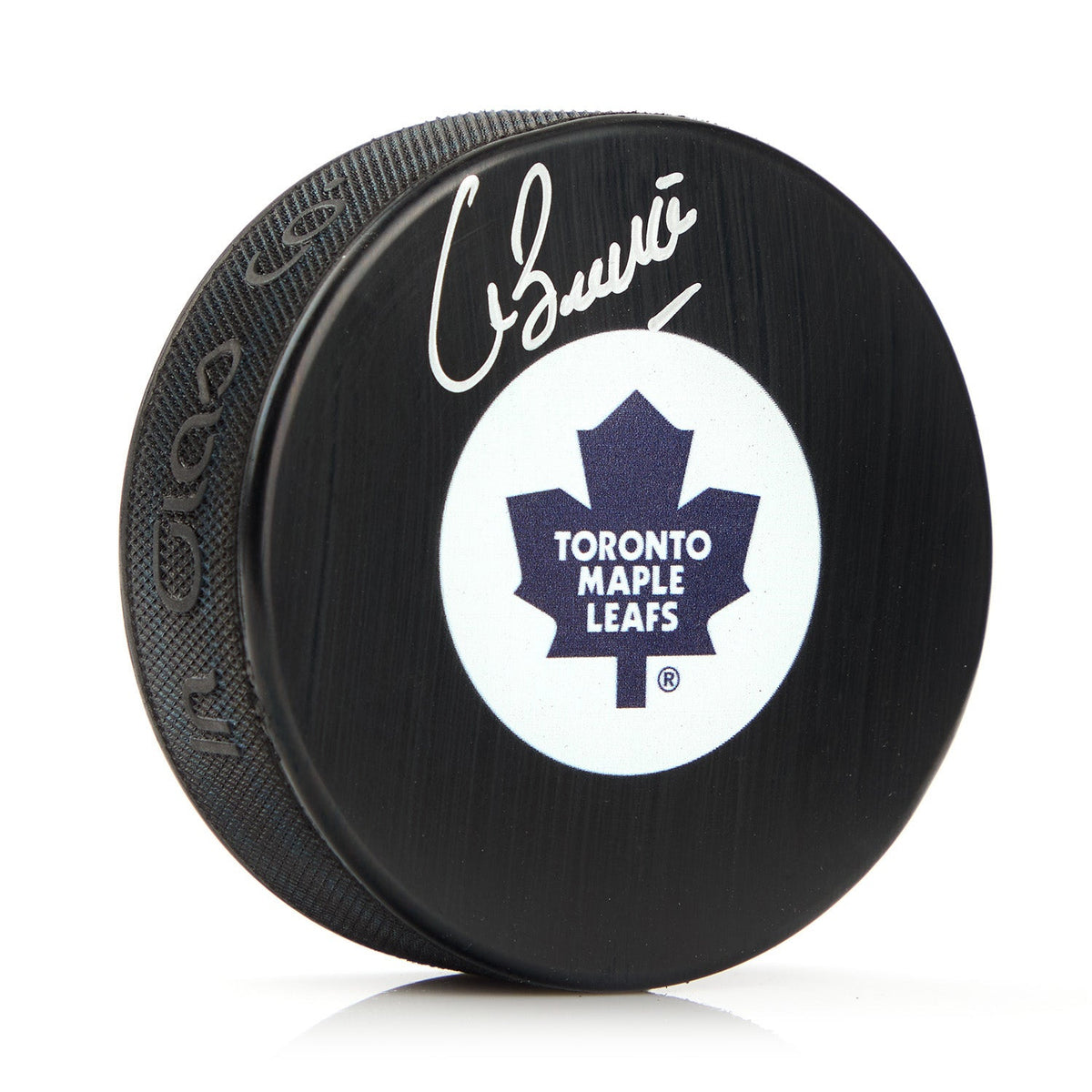 Pat Boutette Autographed Toronto Maple Leafs Retro Logo Puck product image 1, provided for visual reference and product