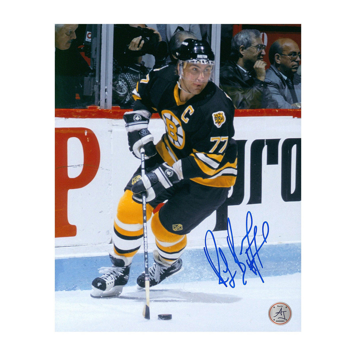 Ray Bourque Autographed Boston Bruins Game Action 8x10 Photo product image 1, provided for visual reference and product