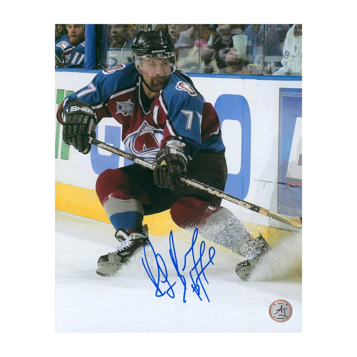 Ray Bourque Signed Colorado Avalanche Snowstorm 8x10 Photo product image 1, provided for visual reference and product detail