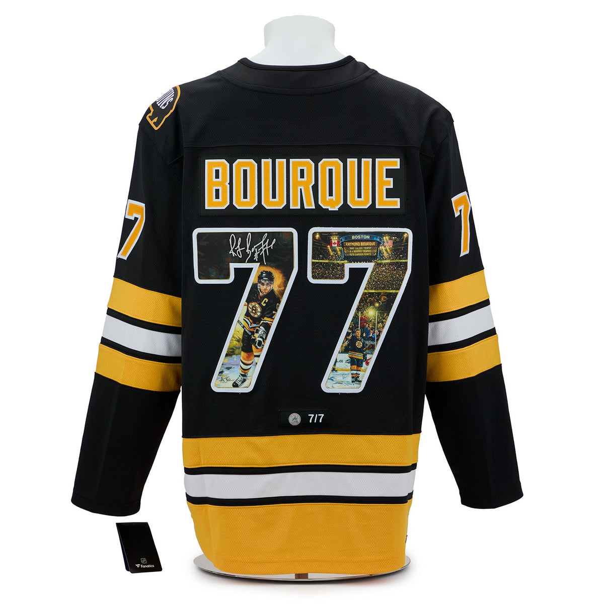 Ray Bourque Autographed Boston Bruins Master Series Art Jersey #7/7 product image 1, provided for visual reference and