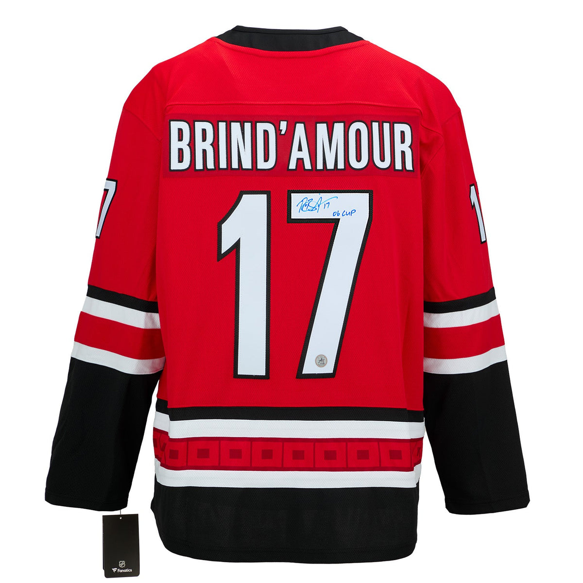 Rod Brind'Amour Carolina Hurricanes Autographed 2006 Stanley Cup Fanatics Jersey product image 1, provided for visual