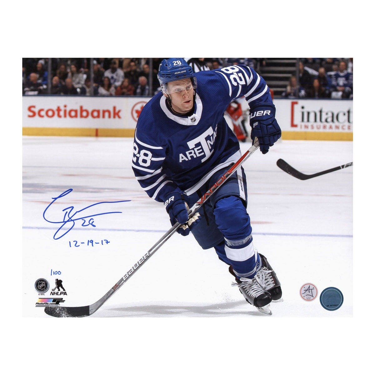 Connor Brown Signed Toronto Maple Leafs Heritage Hockey 11x14 Photo product image 1, provided for visual reference and